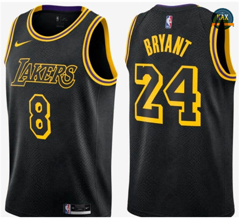 Max Maillots Kobe Bryant, Los Angeles Lakers #8-24 Black