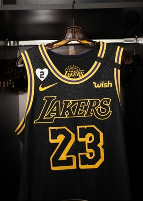 Max Maillots LeBron James, Los Angeles Lakers 'Black Mamba'