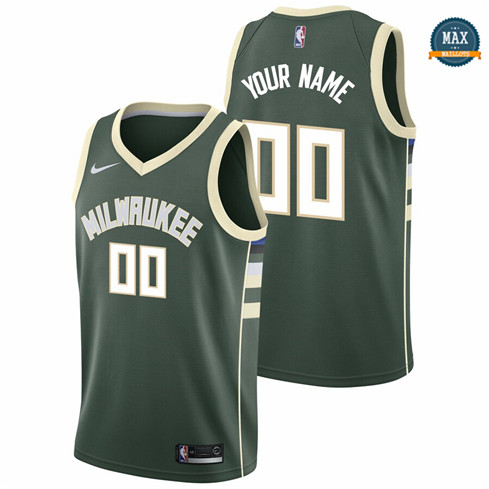 Max Maillots Custom, Milwaukee Bucks - Icon Edition