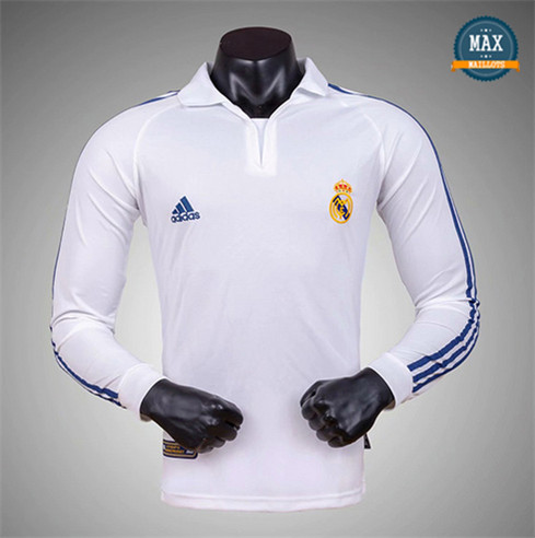 Max Maillot Real Madrid Retro Domicile 2001-02 Manche Longue