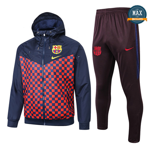 Max Coupe vent Barcelone 2019/20 Bleu Marine/Plaid Rouge