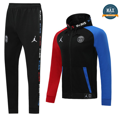 Max Veste Survetement à Capuche PSG Jordan 2019/20 Bleu/Rouge/Noir