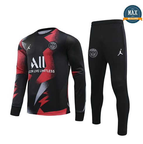 Max Survetement PSG Jordan 2019/20 Rouge/Noir Rayon