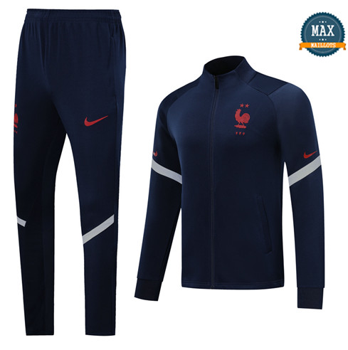 Max Veste Survetement France 2020/21 Bleu Marine