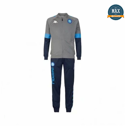 Max Veste Survetement Naples 2019/20 Gris/Bleu Marine