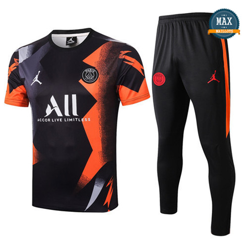 Max Maillot PSG + Pantalon 2019/20 Training Noir/Orange
