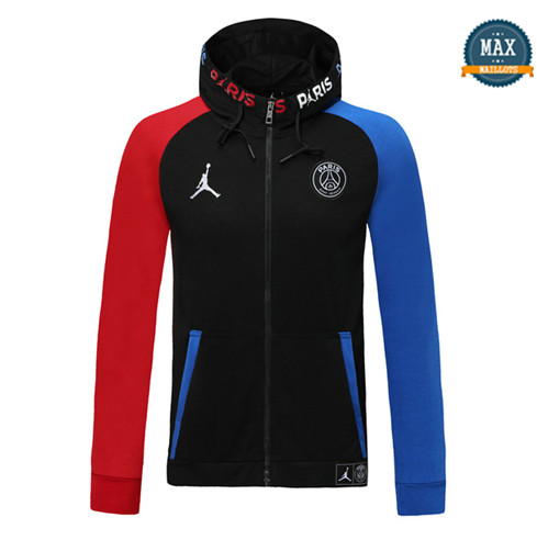 Max Veste à Capuche PSG Jordan 2019/20 Bleu/Rouge/Noir