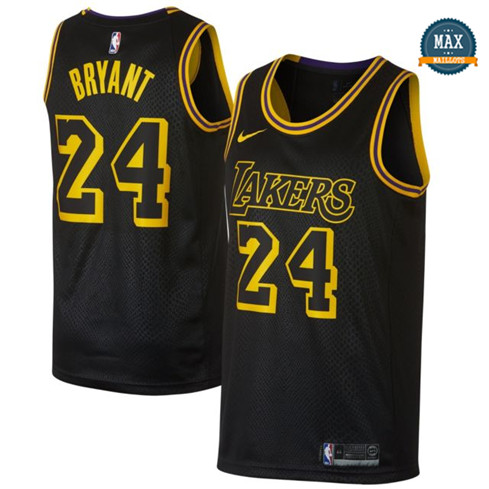 Max Kobe Bryant, Los Angeles Lakers #24 Noir
