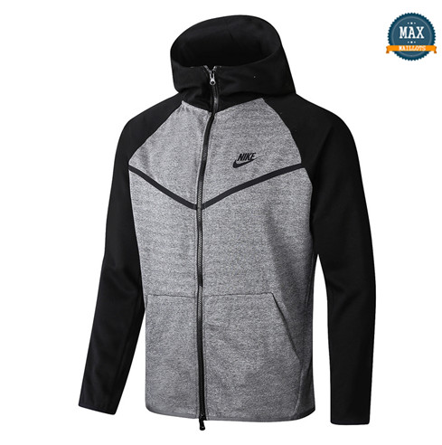 Max Veste Sweat à Capuche France 2020/21 manche Tech Fleece Gris/Noir