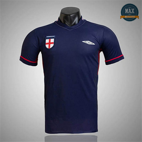 Max Maillots Rétro 2002 Angleterre Bleu Marine