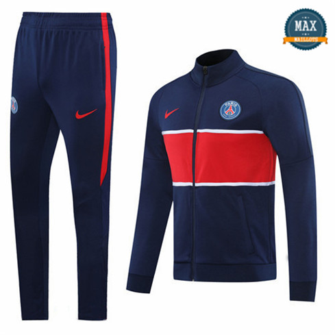 Max Veste Survetement PSG 2020 Bleu Marine/Rouge