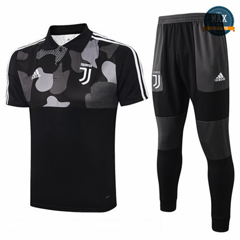 Max Maillots polo + Pantalon Juventus 2020 Training Noir