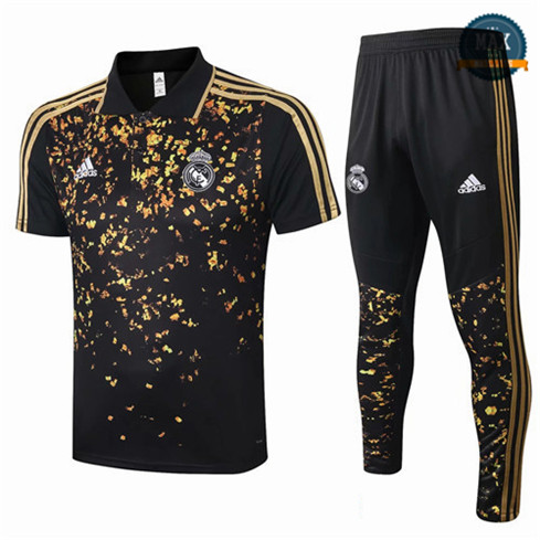 Max Maillots polo + Pantalon Real Madrid 2020 Training Noir/Jaune