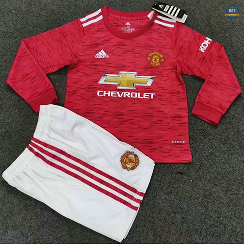 Max Maillots Manchester United Enfant Domicile Manche Longue 2020