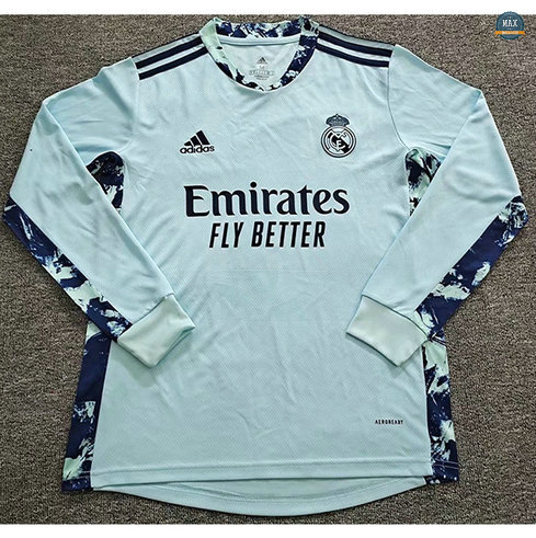 Max Maillots Real Madrid Gardien de But Manche Longue Bleu 2020