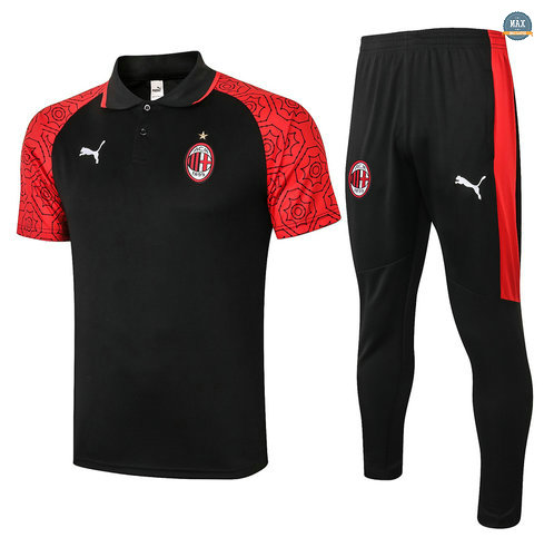 MaxAC Milan POLO + Pantalon 2020/21 Training Noir/Rouge