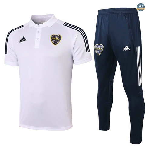 MaxBoca Juniors POLO + Pantalon 2020/21 Training Blanc