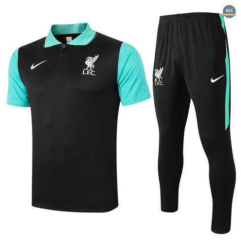 MaxLiverpool POLO + Pantalon 2020/21 Training Noir/Vert