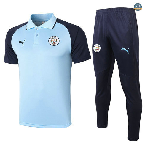 MaxManchester City POLO + Pantalon 2020/21 Training Bleu clair/Bleu Marine