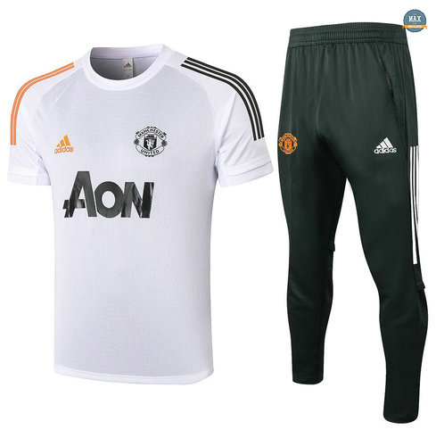 MaxManchester United + Pantalon 2020/21 Training Blanc