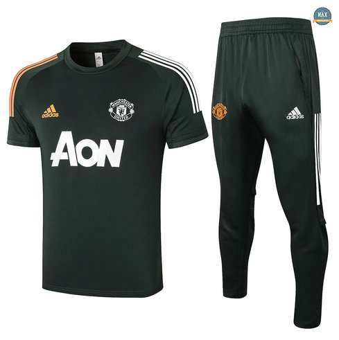 MaxManchester United + Pantalon 2020/21 Training Vert foncé