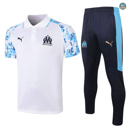 MaxMarseille POLO + Pantalon 2020/21 Training Blanc
