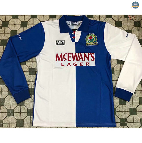 Max Maillots Retro 1994-1995 Blackburn Domicile Manche Longue
