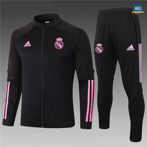 Max Veste Survetement Enfant Real Madrid 2020/21 Noir/Rouge