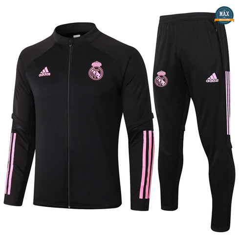 Max Veste Survetement Real Madrid 2020/21 Noir/Rouge