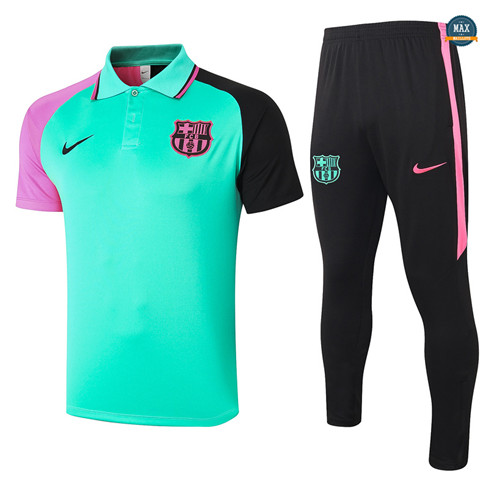 Max Maillots Barcelone Polo + Pantalon 2020/21 Training Vert