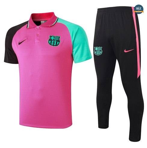 Max Maillot Barcelone Polo + Pantalon 2020/21 Training Rose