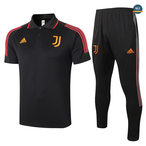 Max Maillot Juventus Polo + Pantalon 2020/21 Training Noir/Rouge