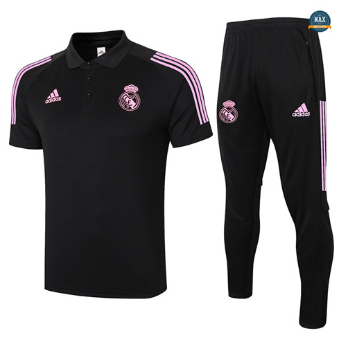 Max Maillots Real Madrid Polo + Pantalon 2020/21 Training Noir