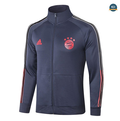 Max Bayern Munich Veste Bleu Marine 2020/21 Col Haut