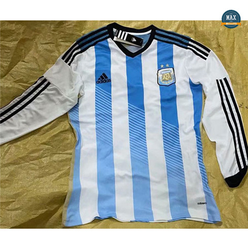 Max Maillots Retro 2014 Argentine Domicile Manche Longue