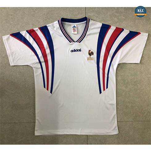 Max Maillot Retro 1996 France Blanc Exterieur