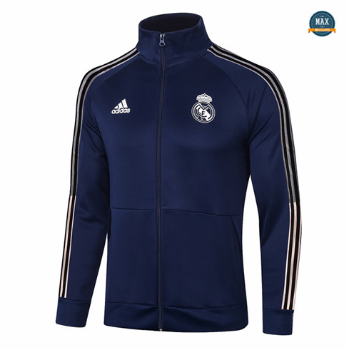 Max Veste Real Madrid 2020/21 Bleu Marine Col Haut