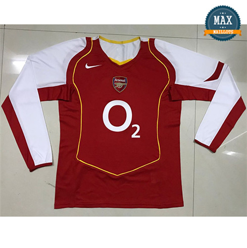 Maillot Rétro 2004-05 Arsenal Domicile Manche Longue