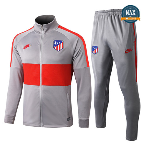 Veste Survetement Atletico Madrid 2019/20 Gris/Rouge