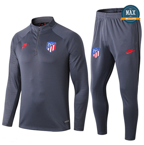 Survetement Atletico Madrid 2019/20 Gris foncé sweat zippé