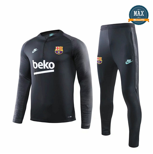 Survetement Barcelone 2019/20 Noir sweat zippé