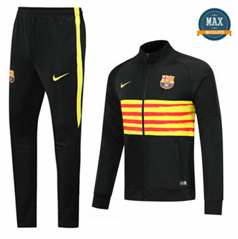 Veste Survetement Barcelone 2019/20 Noir/Jaune