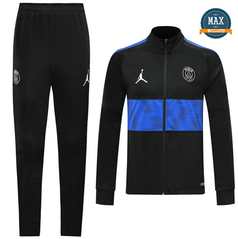 Veste Survetement Paris Saint Germain 2019/20 Noir/Bleu bande