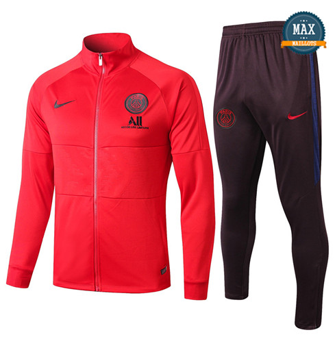 Veste Survetement Paris Saint Germain 2019/20 Rouge/Noir