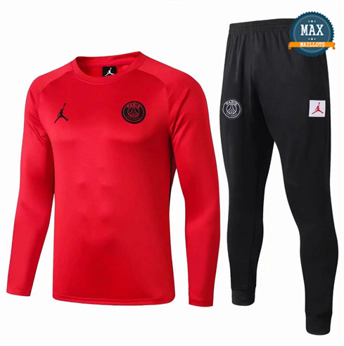 Survetement Paris Saint Germain 2019/20 Rouge/Noir Col Rond