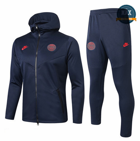 Veste Survetement à Capuche PSG 2019/20 Sweat Bleu Marine