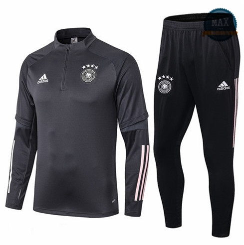 Survetement Allemagne 2019/20 Gris/Noir sweat zippé