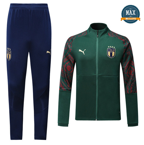 Veste Survetement Italie 2019/20 Vert/Bleu Marine