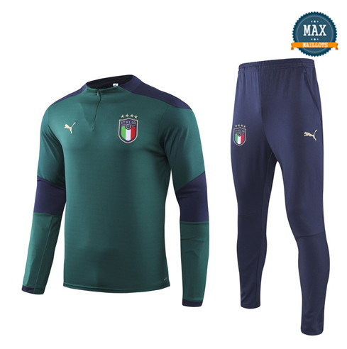 Survetement Italie 2019/20 Vert sweat zippé