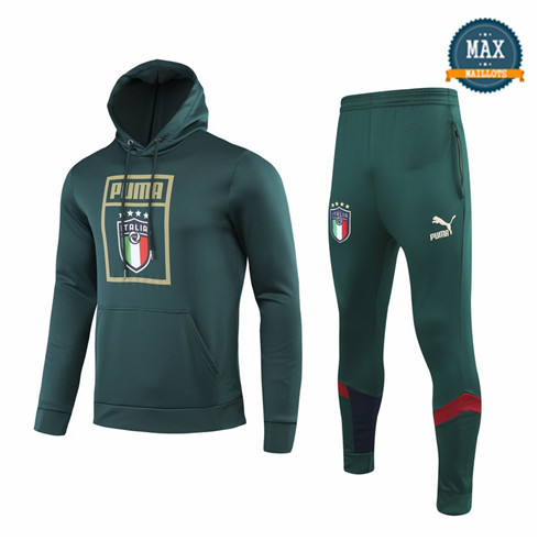 Veste Survetement à Capuche Italie 2019/20 Vert Sweat